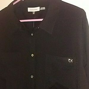 Calvin Klein button down blouse g